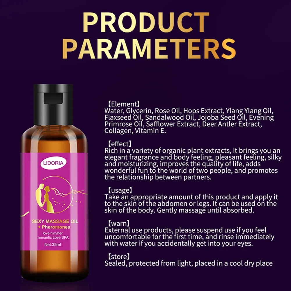 Massage Oil n & Women Private Parts Massage Oil Lasting Sexual Life 35ml Relieve Fatigue Moisturizing Massage Oil
