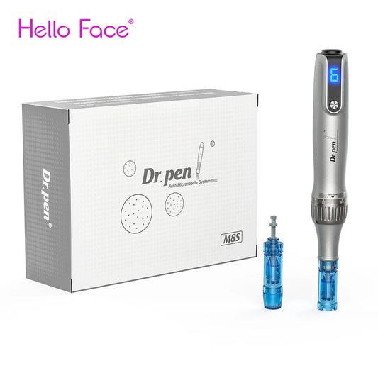Dr. pen Ultima M8S Wireless Professional Derma Pen with 2  Needle for Hair Growth Microneedle Therapy Anti Backflow Micro Pen