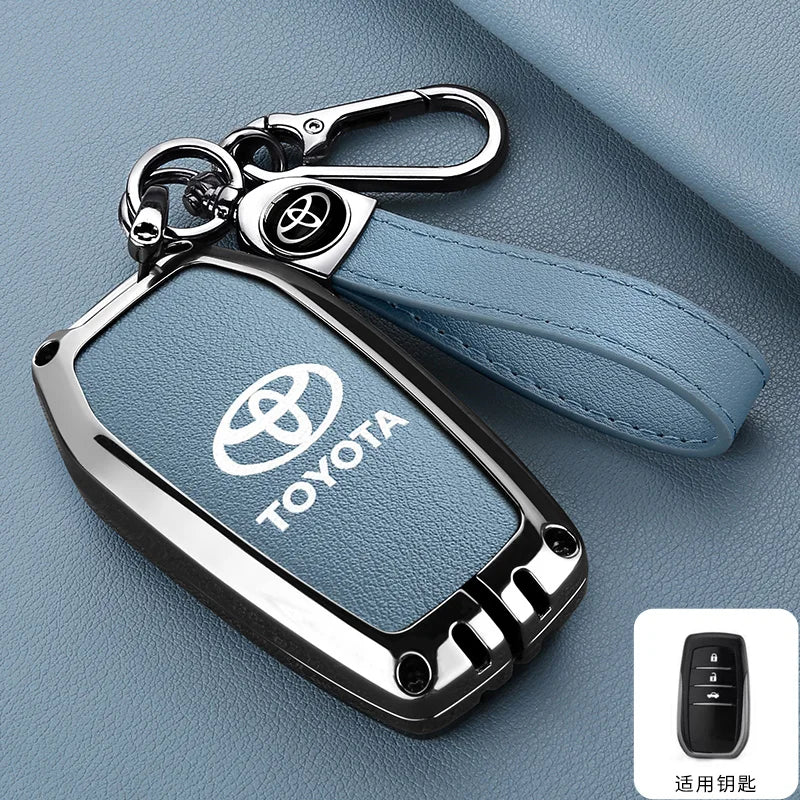 Car Remote Key Case Cover For Toyota CHR Hilux Fortuner Land Cruiser 200 Camry Corolla Crown RAV4 Highland Keychain Accessories