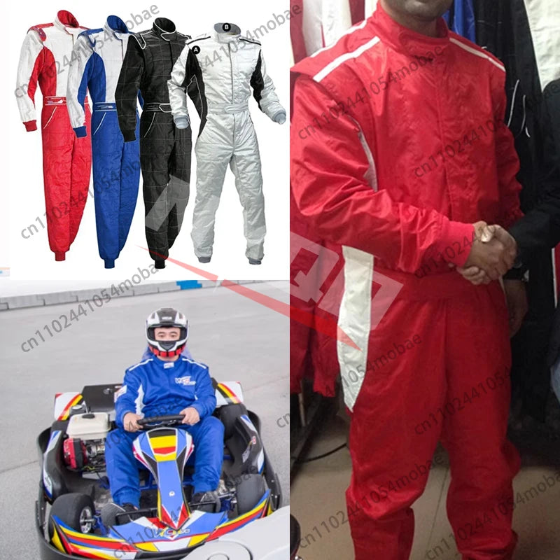 4XL Professional Karting Suit Men Women Waterproof Car Motorcycle Motocross Racing Club Exercise Clothing Set Overalls 오토바이 슈트
