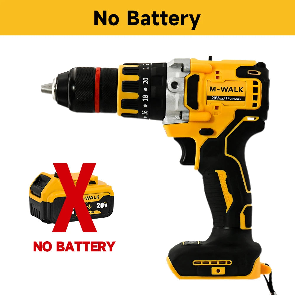 DCD791 Brushless Electric Drill 2000RPM Cordless Drill Electric Screwdriver Home Electric Drill Tools For Dewalt 20V Battery Pin