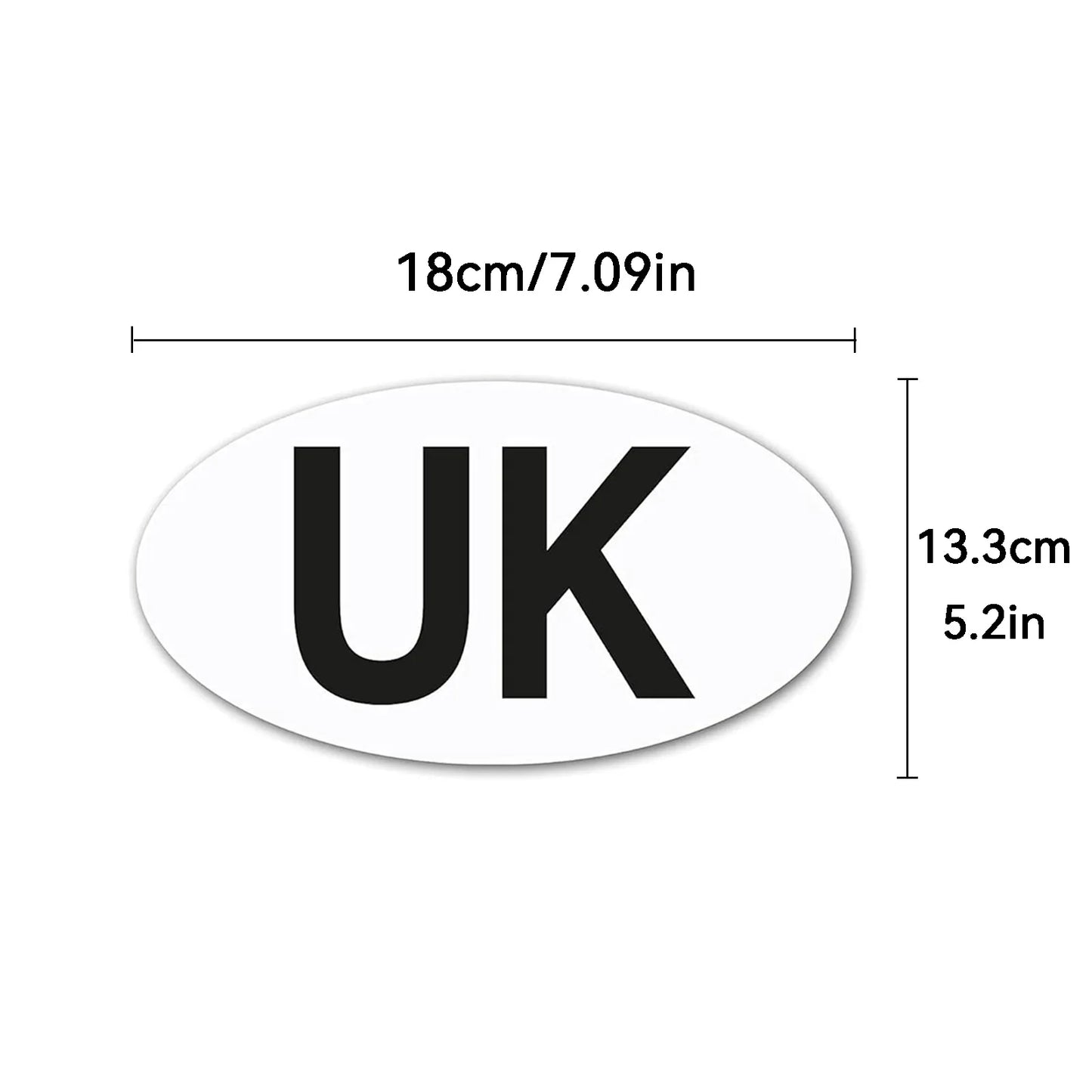 4Pcs UK Car Stickers for Europe, 2Pcs UK Magnetic Car Sticker + 2Pcs Self-adhesive UK Number Plate Stickers, UK GB Stickers for