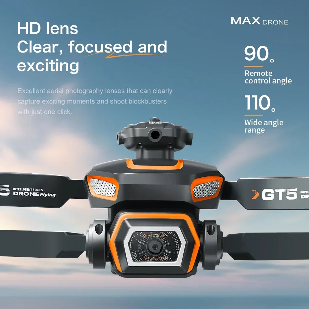 GT5 5G GPS Drone 8K Profesional Dual HD Camera Obstacle Avoidance WIFI FPV Brushless Motor Foldable RC Quadcopter Dron Toy