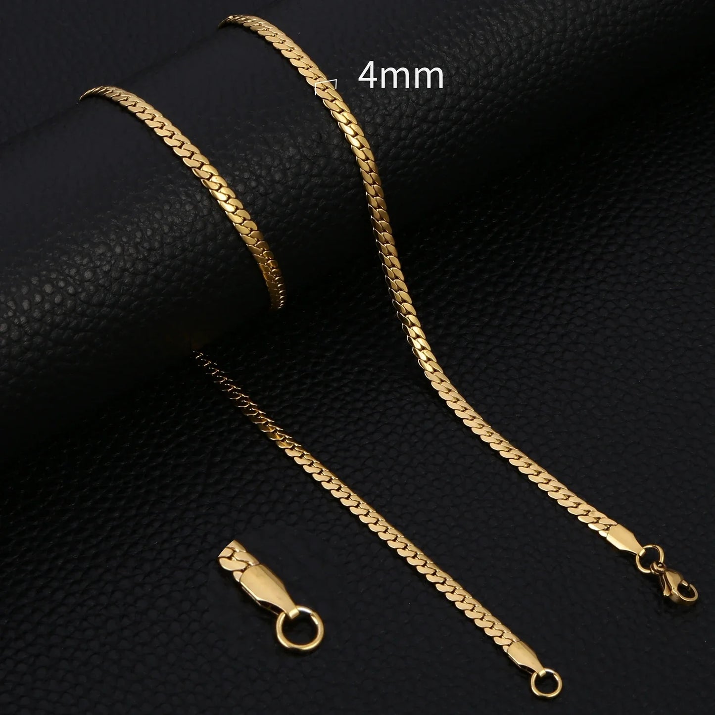 3-8MM Width Stainless Steel Chain Necklace For Men Women Gold Color High Quality Waterproof Choker Hip Hop Jewelry Gift