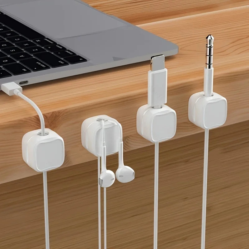 6pcs wire organizer bracket, magnetic desktop cable clamp management, bedroom, kitchen appliances, office supplies