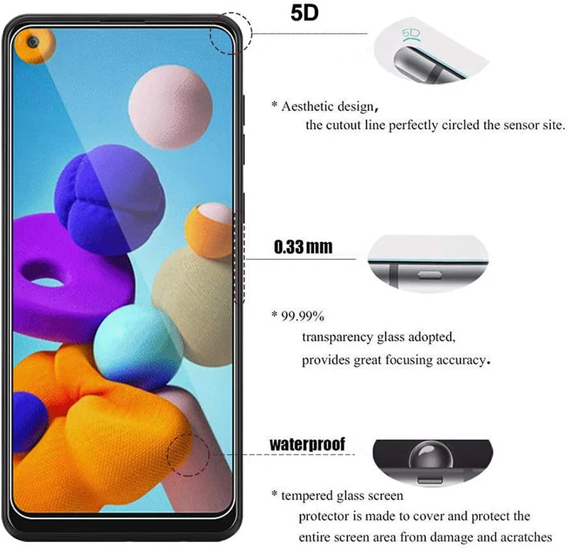 3Pcs Tempered Glass for Xiaomi Mi 10T Pro 9T A1 A2 A3 Lite Screen Protector for Mi 10 Lite 9 11 11i 8 SE 6 Glass