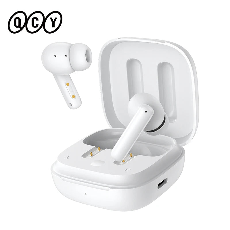 QCY T13 ANC Wireless Earphones Bluetooth 5.3 Active Noise Cancellation Headphones -28dB Fast Charge Earbuds Sports Headset
