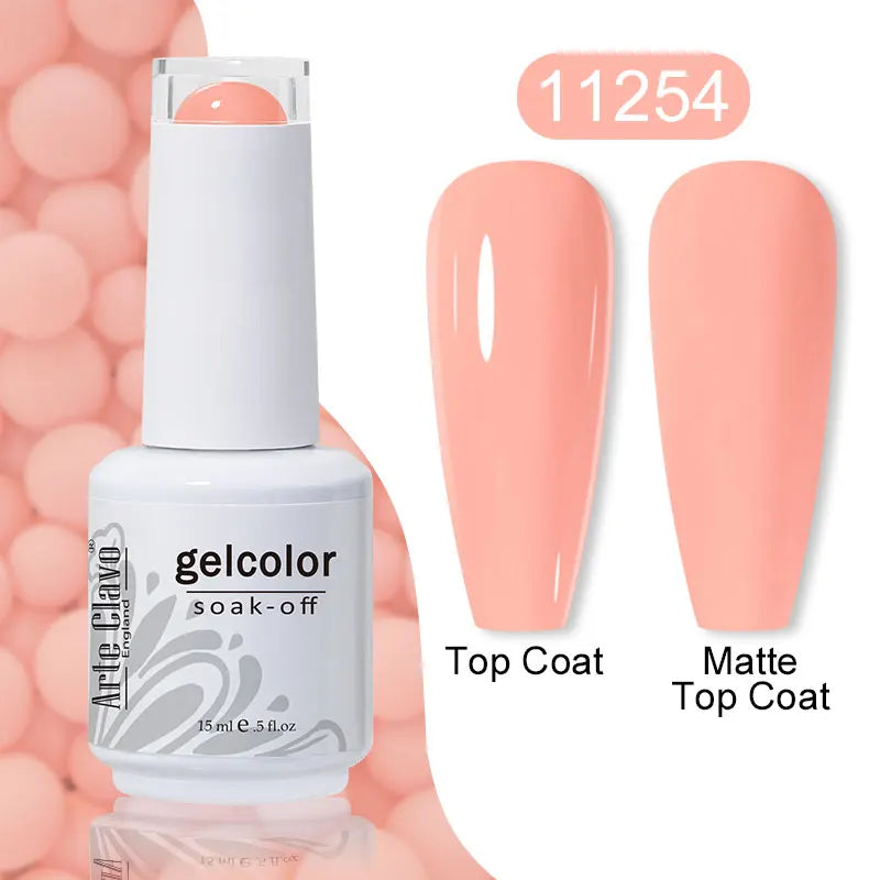 Arte Clavo 15ml Gel Polish Hybrid Varnishes 179 Colors Nails Art For Manicure Soak Off UV Need Top Base Primer Gel Nail Polish