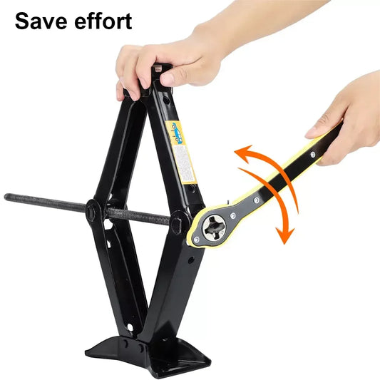 1.5T car jacks Manual Lift Jack Car Repair Tool Lifting Tool with Labor-saving Ratchet Wrench Foldable Jack for Car