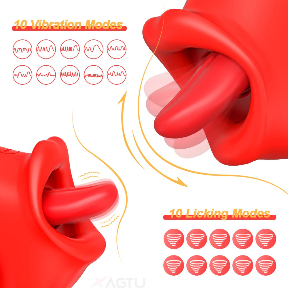 Powerful Swing Licking Tongue Vibrator for Women Anal Clit Nipple Clitoris Stimulator Vibrators Masturbator Sex Toys for Female