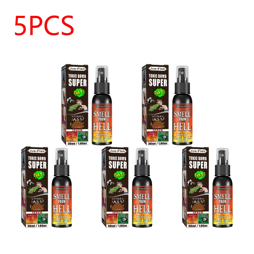 30ml Fart Gag Spray Prank Joke Plastic Spray Can Stink Party Supplies Stinky Fart for Adults Kids Non Toxic Halloween Funny Toys