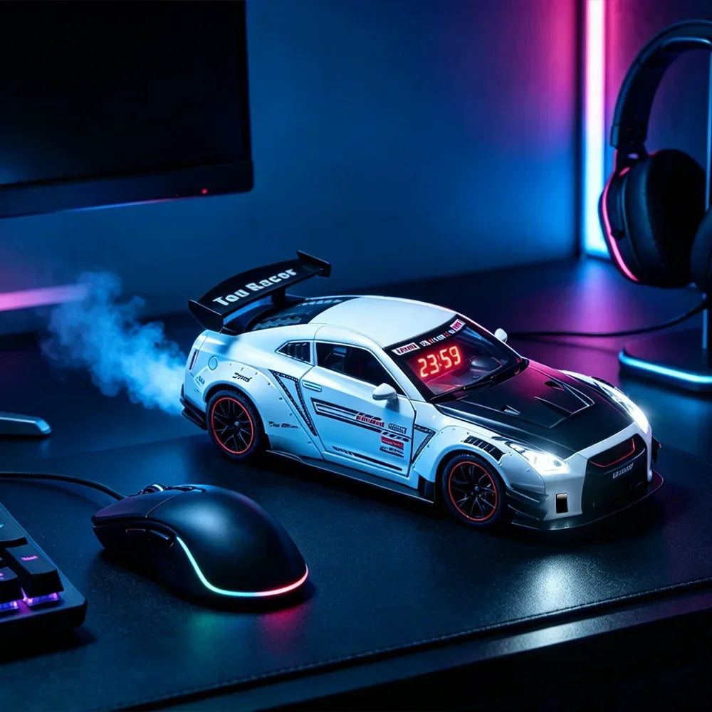 Simulated Sports Car Alarm Clock Adjustable Engine Roar Sound With Mist Sprayer Creative Desktop Ornament ﻿ ﻿ ﻿ ﻿ ﻿ ﻿ ﻿