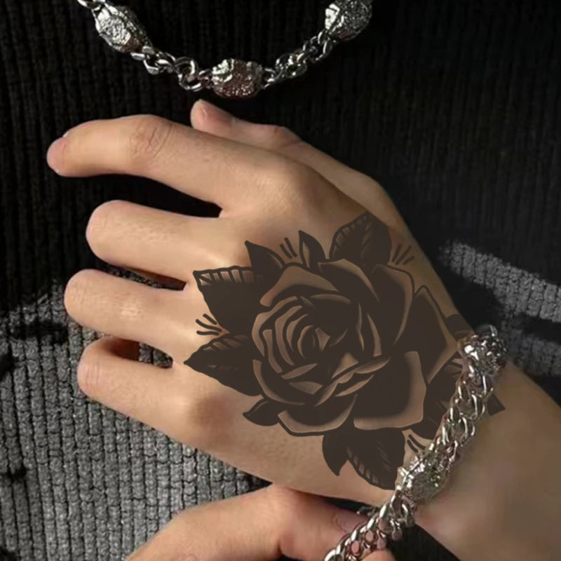 Rose, cool temporary tattoo stickers, durable waterproof, semi permanent herbal tattoo stickers