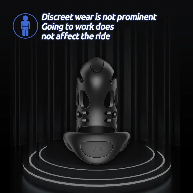 Male electric chastity cage sex toy USB magnetic charging chastity chicken cage penis ring Male 3 size 9 frequency chastity cage