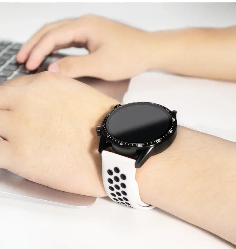 22mm 20mm watch Band for Samsung Galaxy Watch 7-6-5-pro-4-Classic/active 2 Silicone sport bracelet Huawei GT 4-3-2e-pro strap