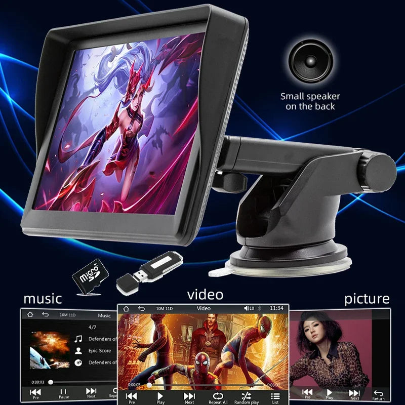 7 inch CarPlay Car Monitor Wireless Android-Auto Bluetooth FM Transmitter Buckup Camera Display USB HD MP5 Video Player