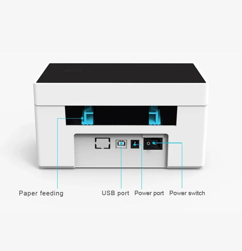 Shipping Thermal High Speed Label Printer Multi-functional Label Maker Express Barcode Sticker 4×6 Inch USB BT Thermal Desktop Z