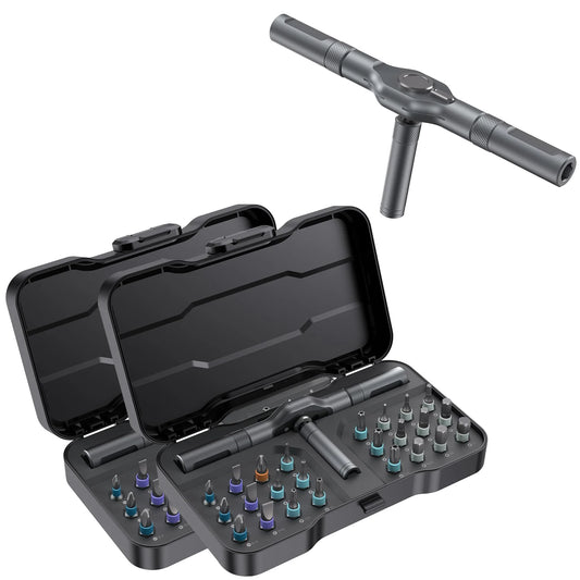 VMAN 24in1 RS1 Multi-Purpose Ratchet Screwdriver Set 24 in 1 S2 Steel Magnetic Screwdriver Bits Repair Tools