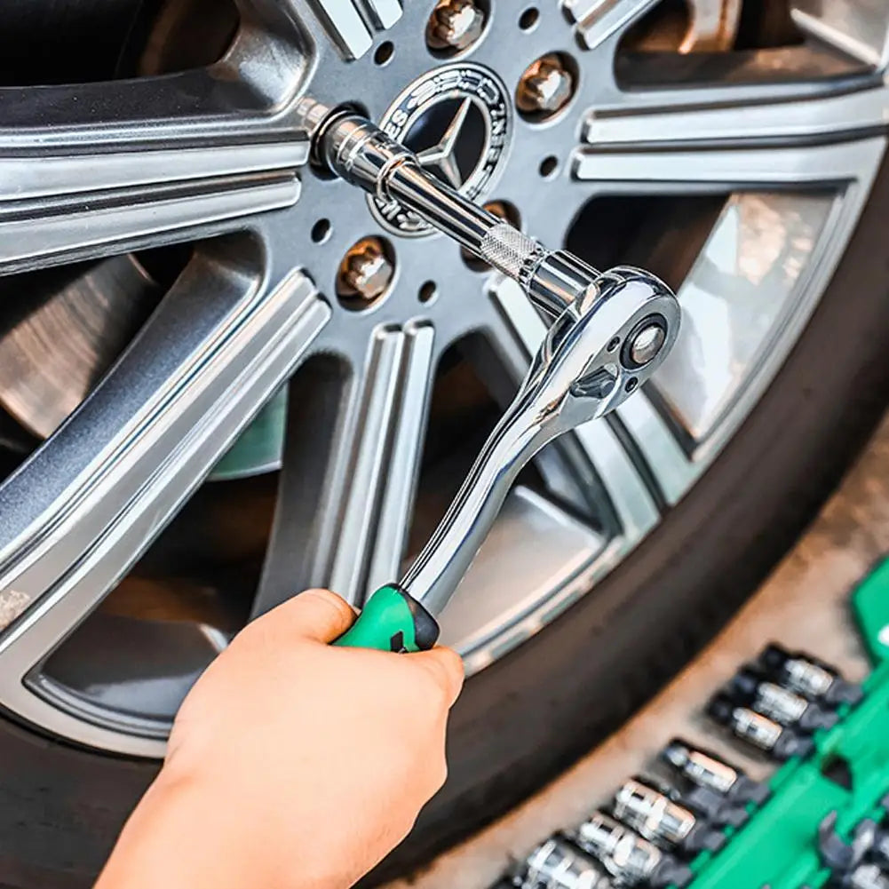 Ratchet Socket Wrench Set 1/4 3/8 1/2 Combination Motorcycle Car Repair Hand Tools Spanner Sleeves Head Auto Repairing Kit