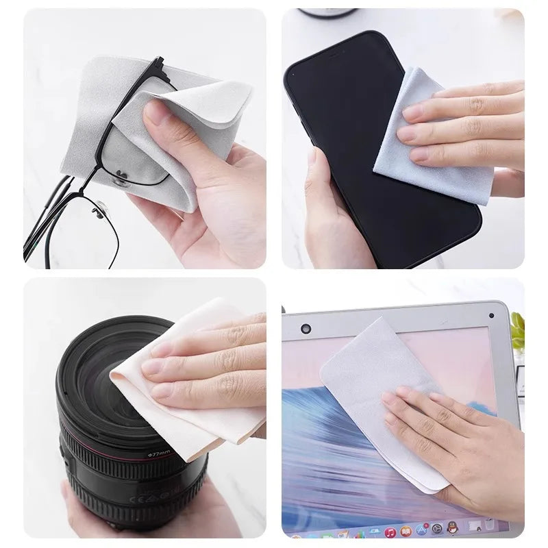 Microfiber suede material for eyeglass cloth.