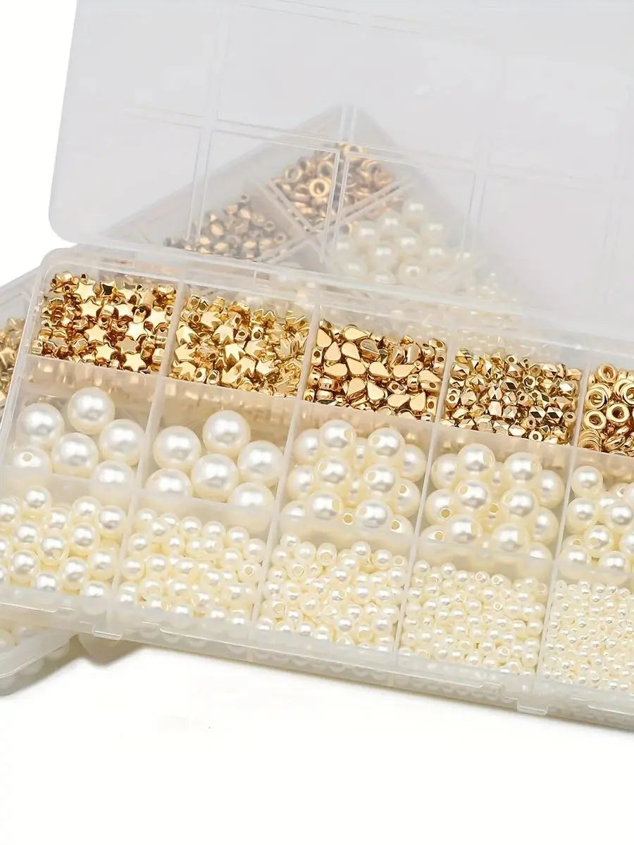 1240PCS 10*17CM CCB Imitation Pearl Acrylic Spacer Loose Beads DIY kit Box For Bracelet  Necklace Jewelry Making Accessories