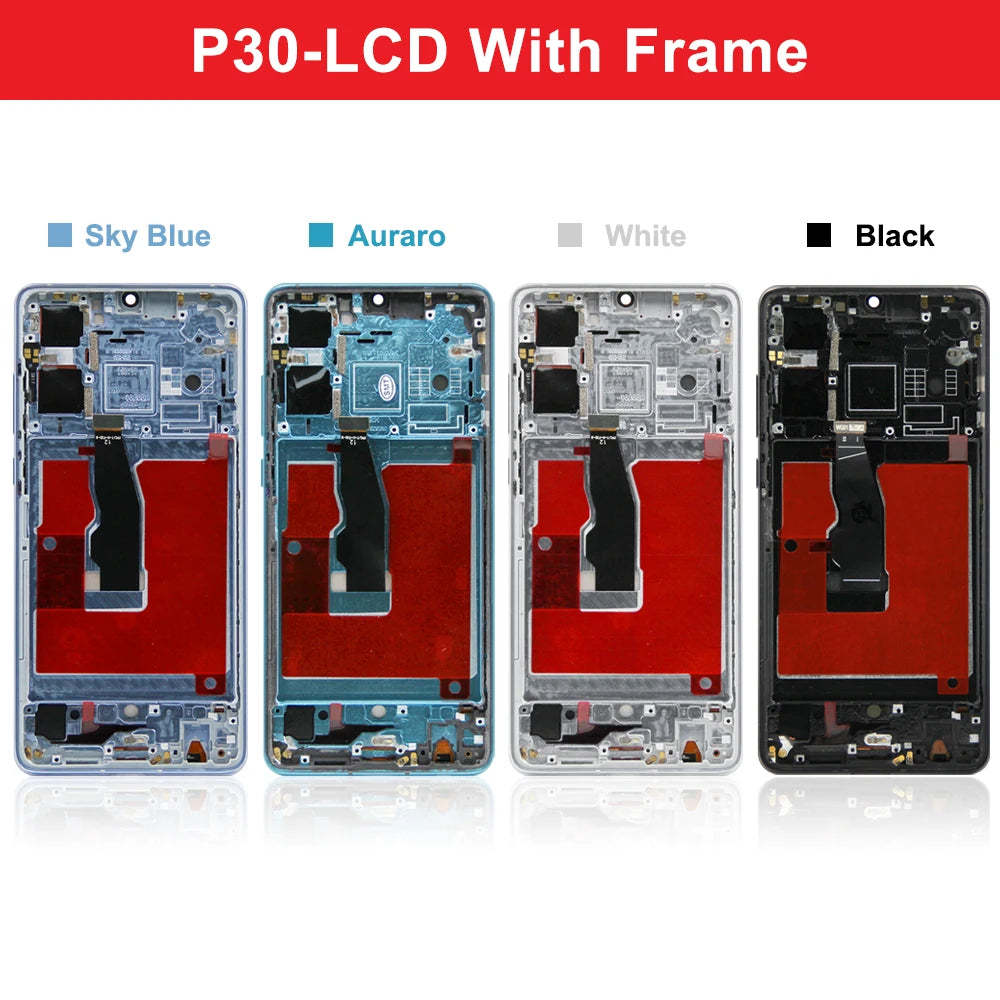 6.1'' Super AMOLED Display For HUAWEI P30 LCD Display Touch Screen Digitizer Assembly For Huawei P30 ELE-L29 L09 AL00 TL00 L04