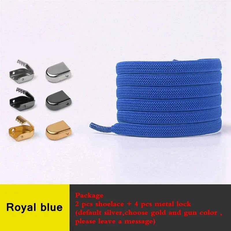 Elastic Flat Shoelaces No Tie Shoe Laces Outdoor Leisure Sneakers Quick Safety Flat Shoe Lace Kids and Adult Unisex Lazy Laces