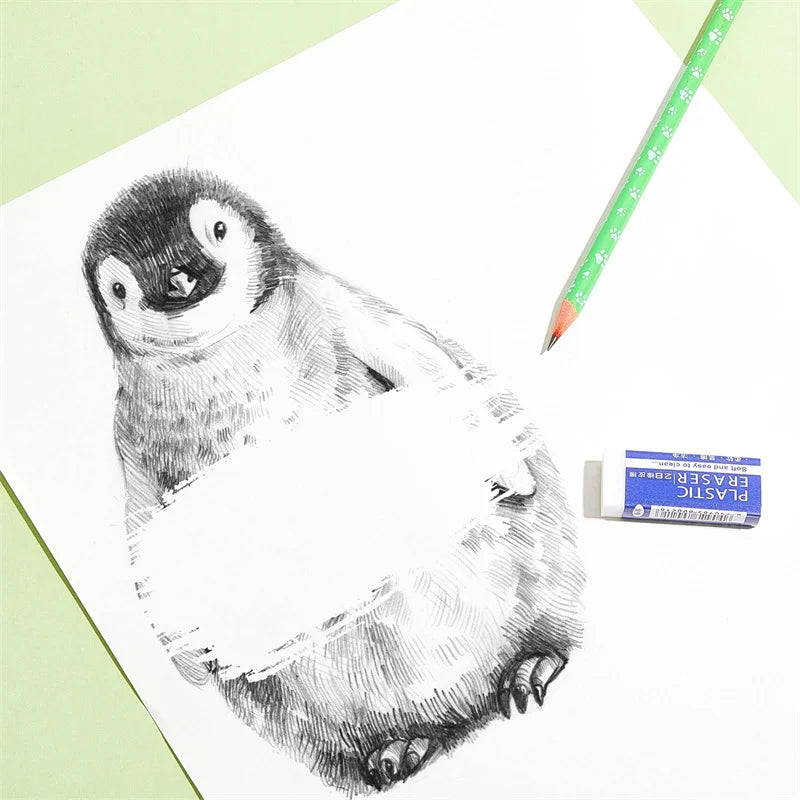 Soft 2B Eraser White Made in China, PVC Plastic Rubber Pencil Eraser Students Drawing Tool, Sketches Paintings Fine Arts Eraser