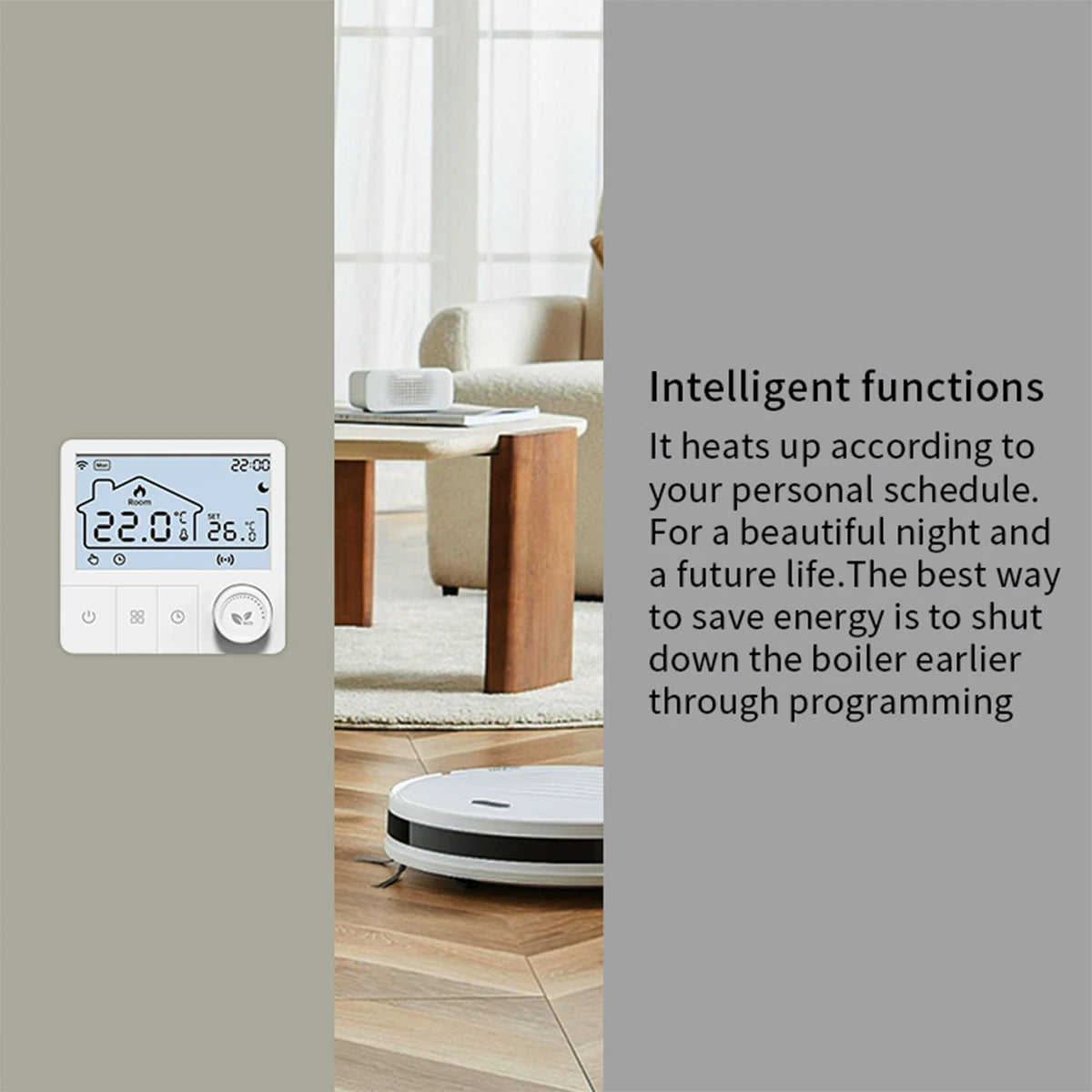 Tuya Wifi Boiler Thermostat Wireless Heating Room Thermostats Wifi Battery Operated Gas Boiler Water Heating  Alexa Google Home