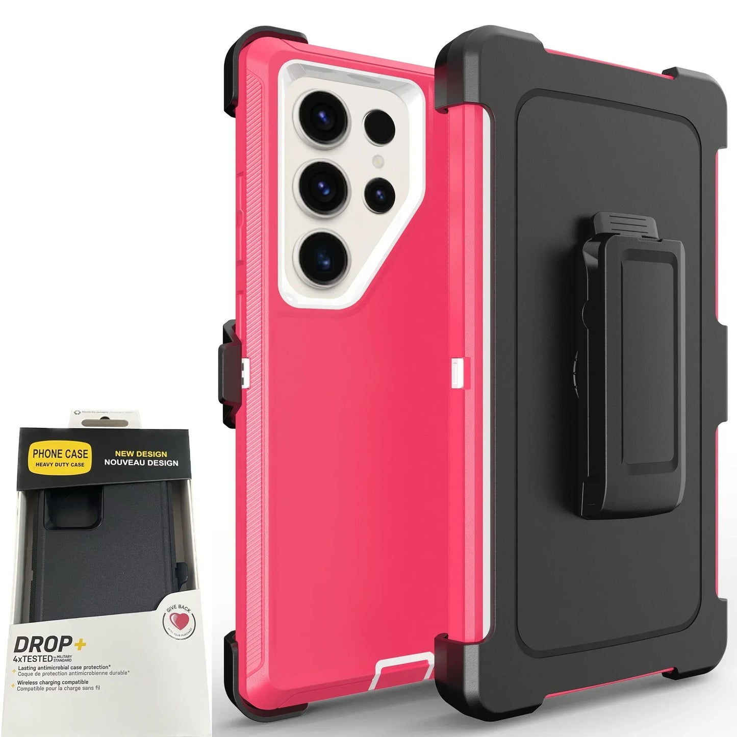 Defender Otter Armor Box Case for Samsung S25 Ultra S24 S23 S22 S21 S20 Plus Rugged Shockproof Protect Cover Belt Clip