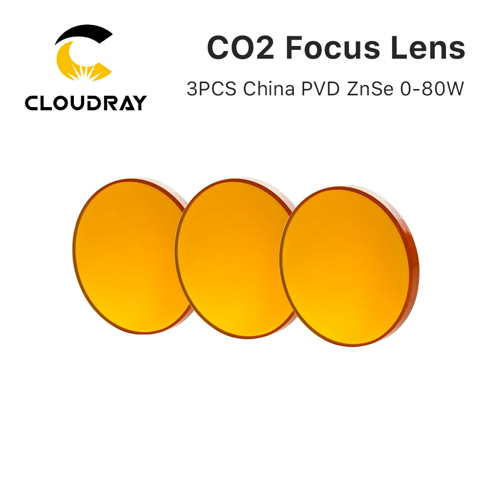 Cloudray 3/5/10PCS USA CVD Focus Lens ZnSe DIA 20mm FL 50.8/63.5mm for 0-200W CO2 Laser Engraving Cutting Machine