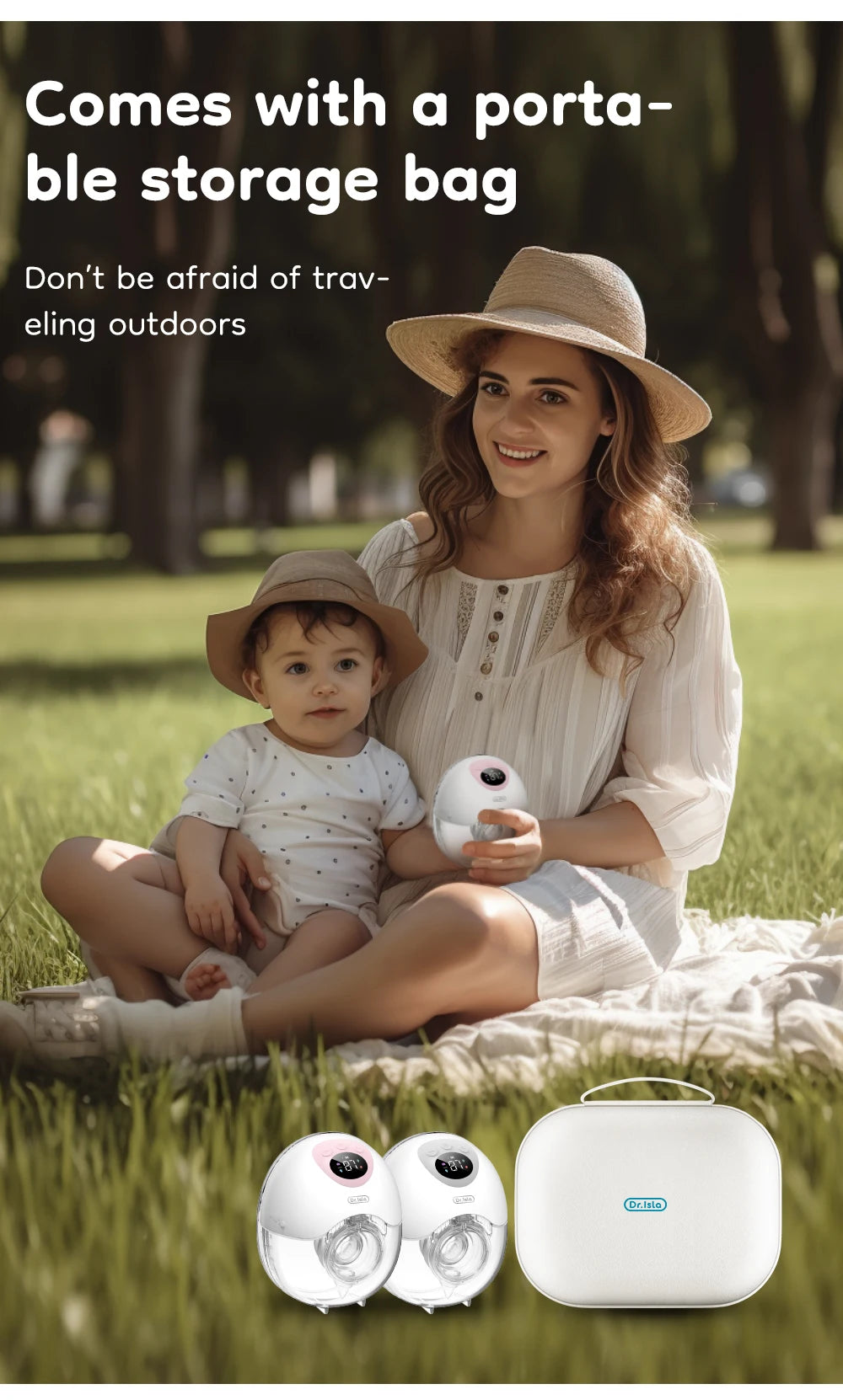 Dr.isla New 2PCS Wearable Electric Breast Pump 4 Modes 36 Suction Levels Silent Leak-Proof Hands Free Breast Pumps Breastfeeding