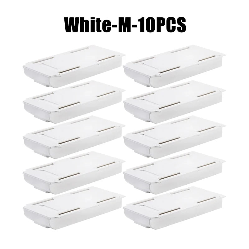 Hidden Storage Box Desk Storage Drawer Self-Adhesive Plastic Table Storage Holder Simple Sundries Cosmetics Stationery Organizer