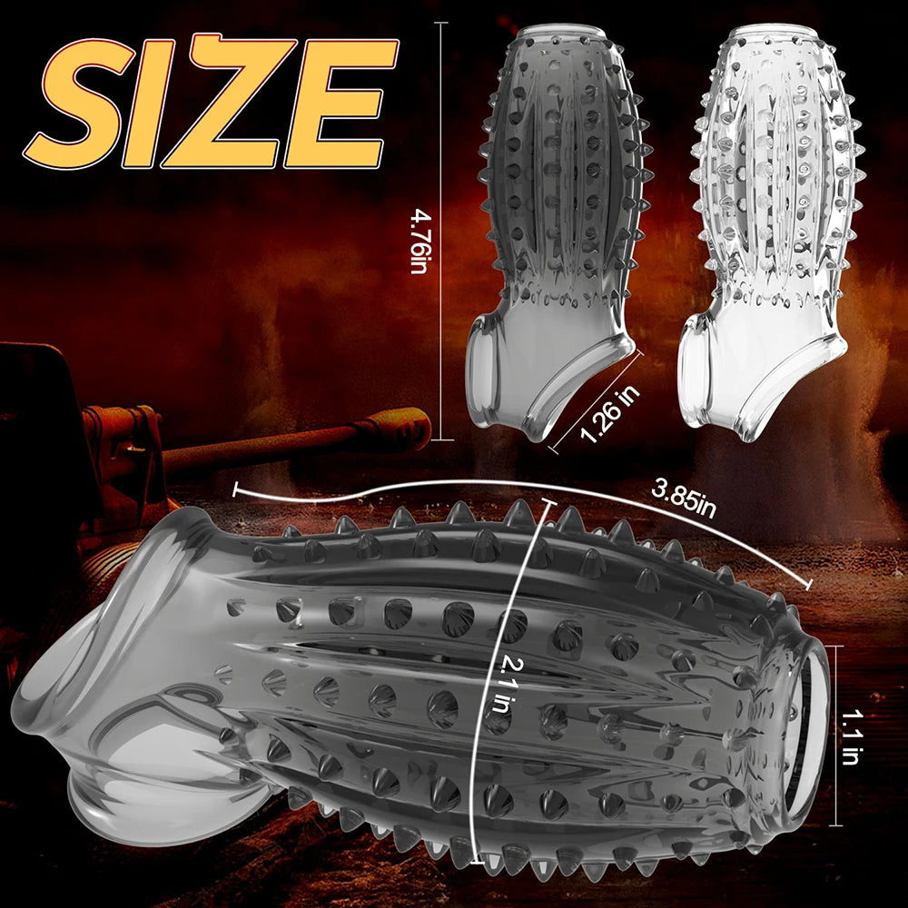 Cock Ring For Men Spike Cock Sex toys For Men Penian Rings Adult Supplies Delayed Ejaculation Linen Nozzle Sleeve For Penis