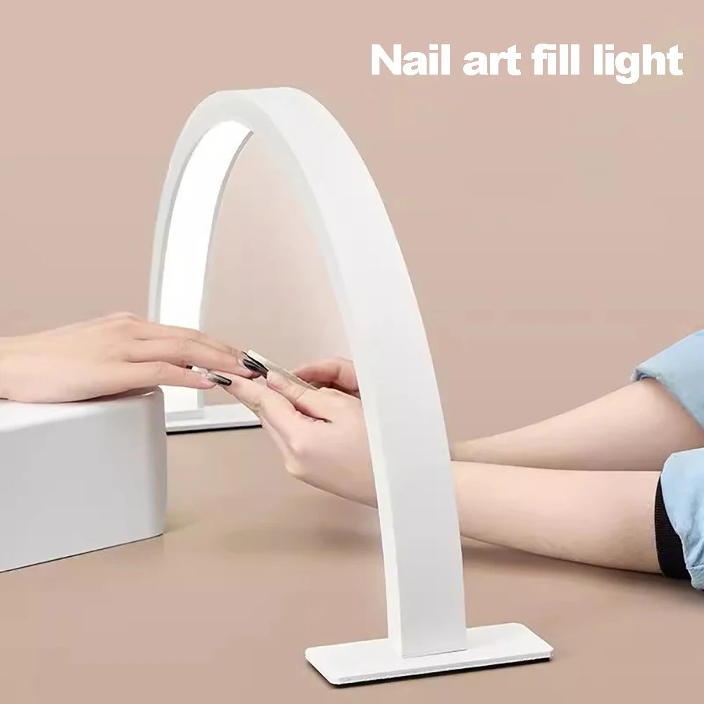 Beauty salon U-shaped LED desk lamp semi monthly lighting fixture eye protection tricolor dimming beauty nail supplement light