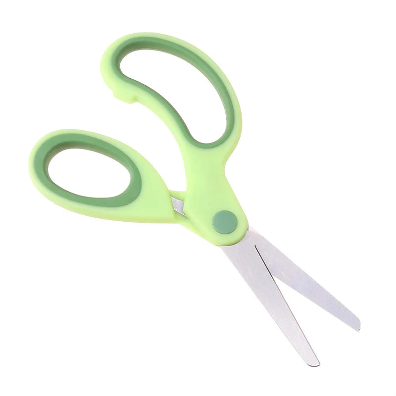 Safty Scissors For Kids Student DIY Paper Children's Left-handed Scissors Scissors With Sleeve Cutting Tool Stationery