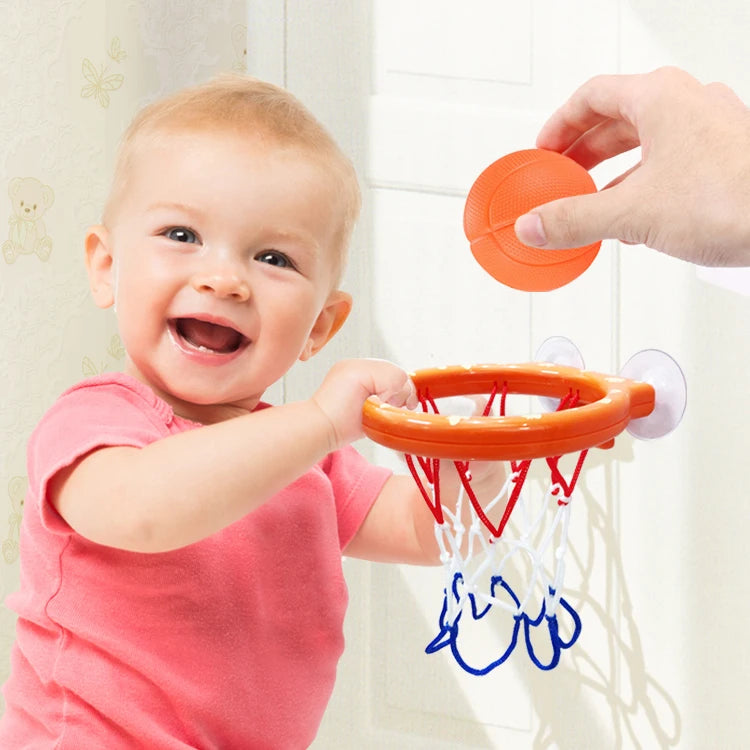 Bathroom Suction Cup Basketball Frame Playing Water Basketball Holder Indoor Mini Shooting Baby Kids Bath Toys