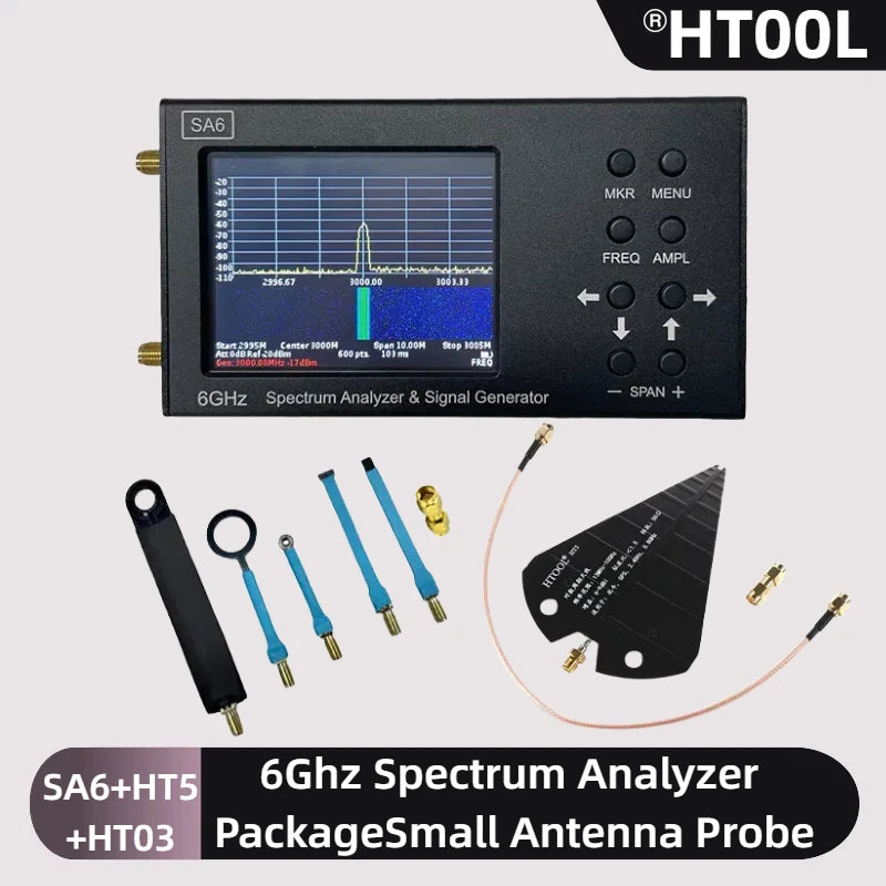 SA6 High-performance, portable spectrum analyzer and signal source for field testing and wireless device debugging