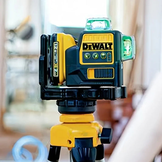 Dewalt DW089LG 3 Sides*360 Degree Vertical Lines Laser Level Meter Outdoor 12V Lithium Battery Horizontal Green Light Level