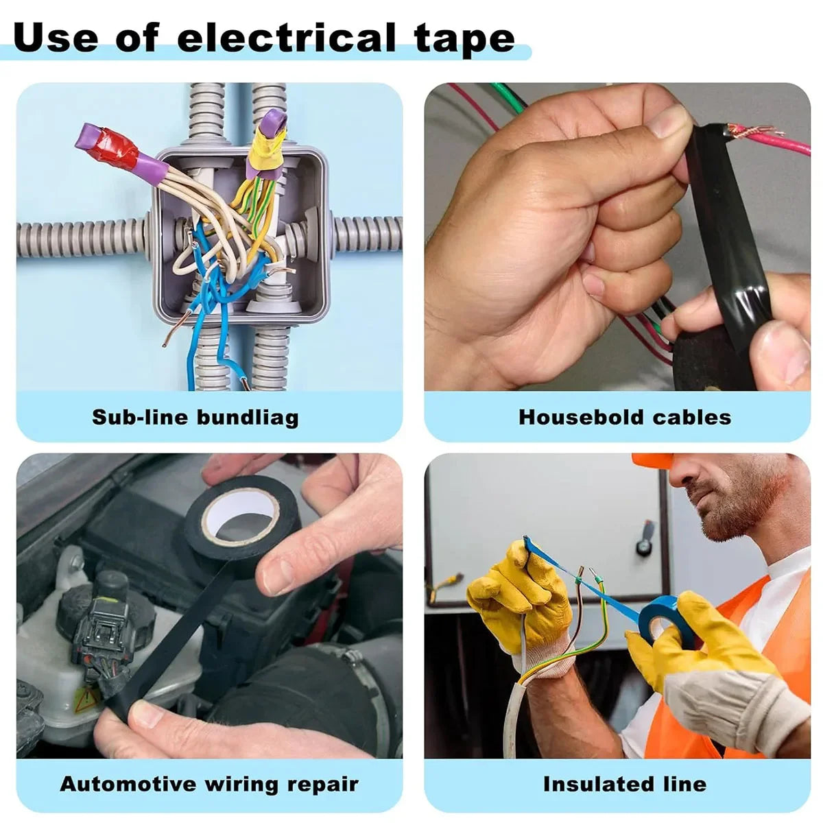Electrical Tape PVC Electrical Flame Retardant Insulation Waterproof Tape Outdoor And Indoor Pressure Resistant Electrical Tape