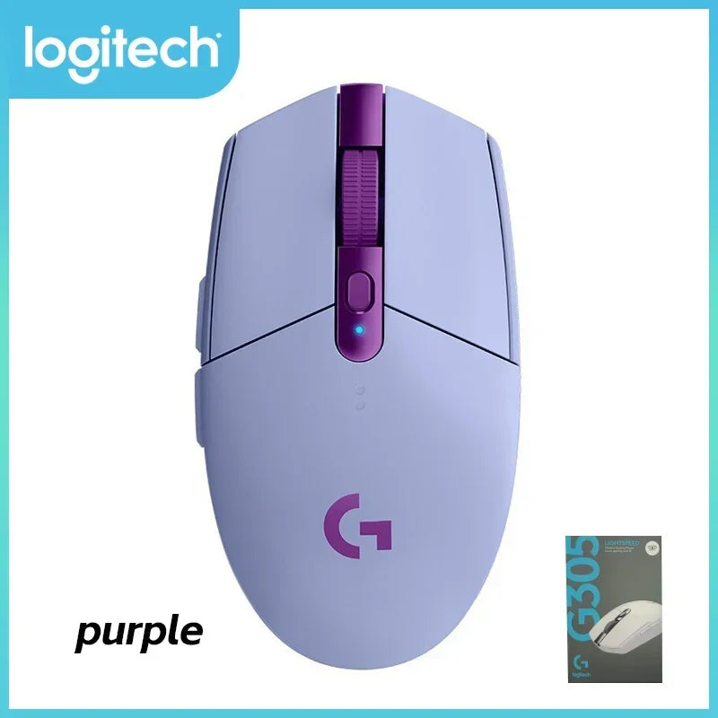 Logitech G304/G305 LIGHTSPEED Wireless Lightweight Gaming Mouse For FPS/MOBA/MMO/RPG/CS2- HERO Sensor 12K DPI, 6 Programmable