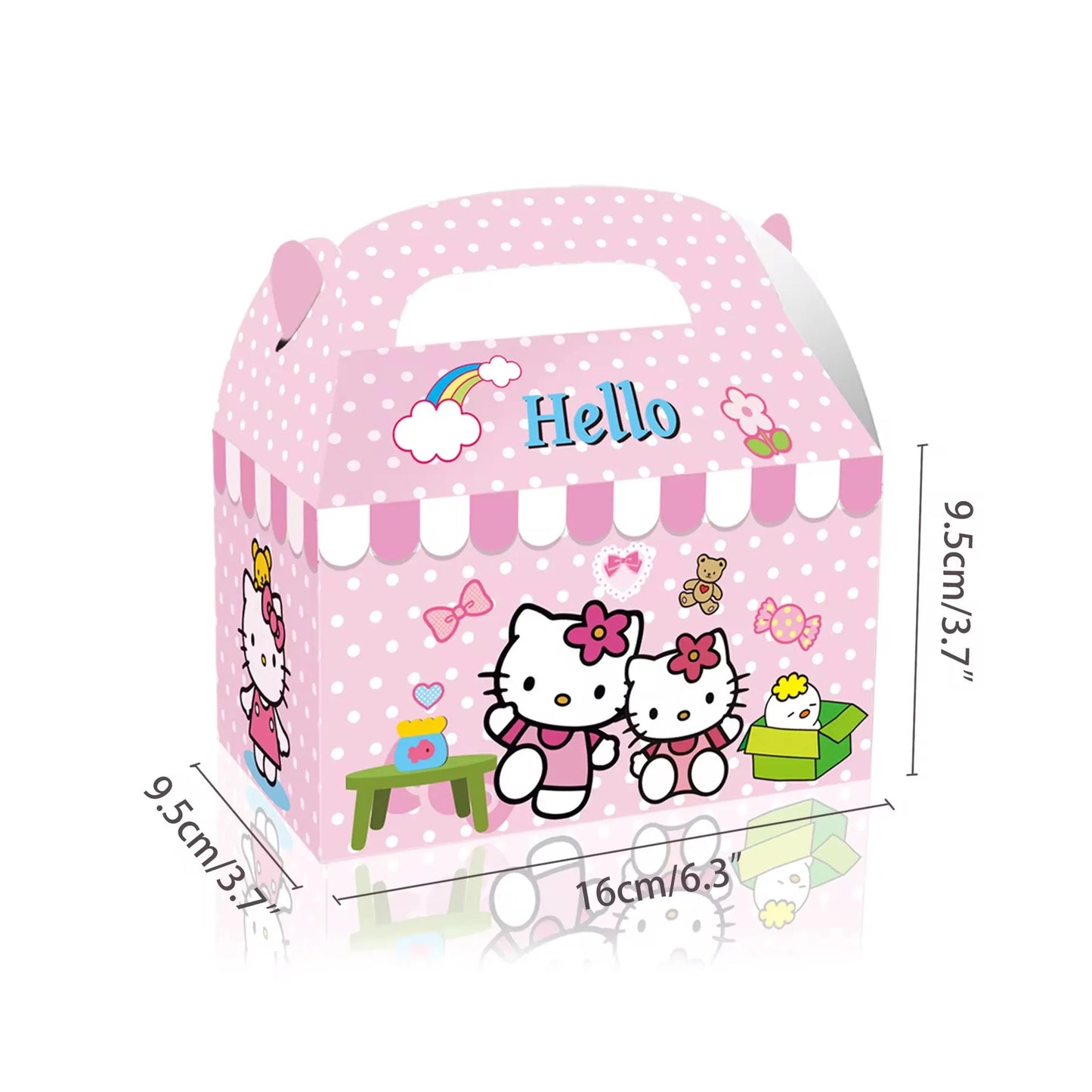 Cute Cartoon Kitty Cat Balloons Set First 5th 6th Birthday Decoration Baby Shower Globos Hello Cake Topper Backdrop Candy Box