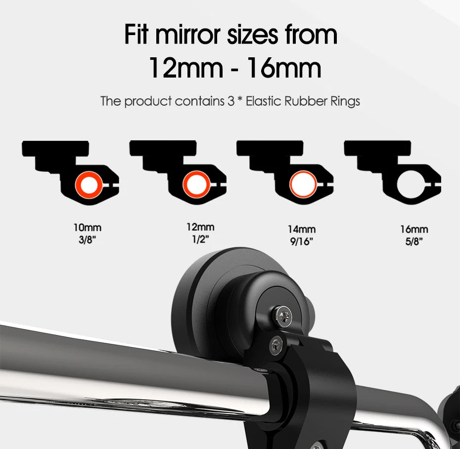 Electric Motorcycles Phone Holder Bike GPS Navigation Rearview Mirror Handlebar Mount Smartphone Aluminum Alloy Accessories Tool