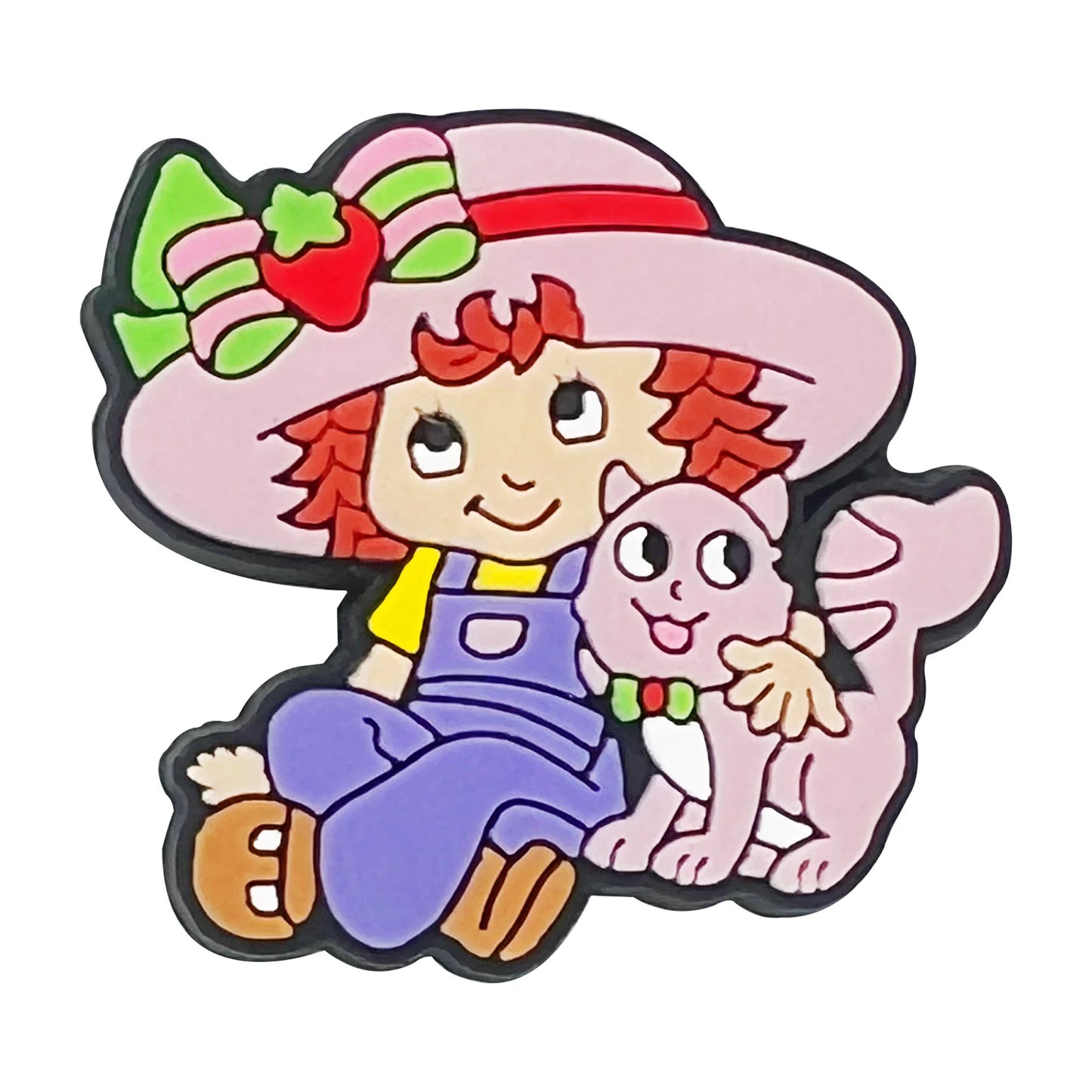 9pcs/set Cute Strawberry Girl Cartoon Series for Cartoon Shoe Charms Accessories DIY Decoration for Classic Clog Kids Gifts