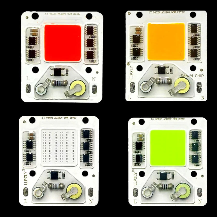 50W COB Light Source Smart IC No Need Driver DIY Flood light LED Bulb Spotlight AC 220V COB LED Chip Lamp For Outdoor Lighting