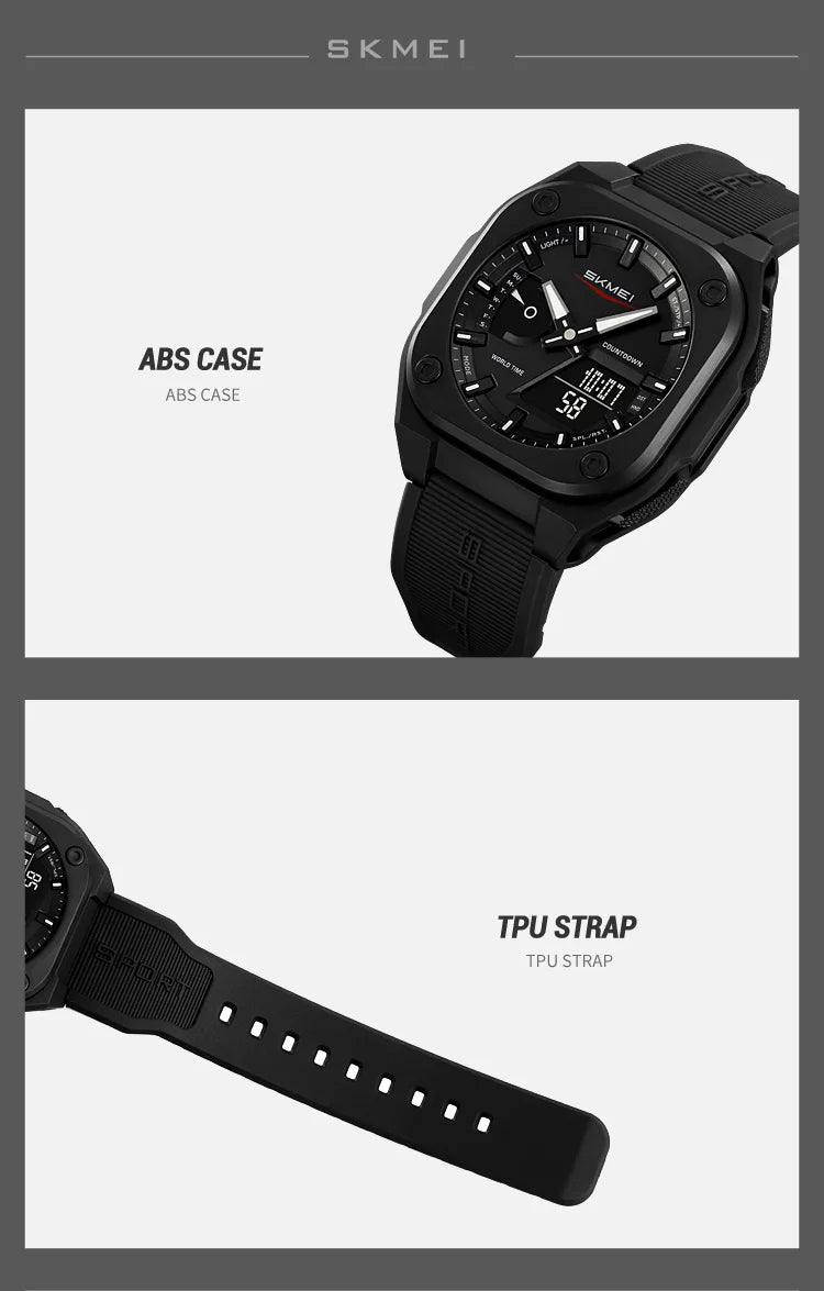 SKMEI 2328 New Original Sports Digital Electronic Watch Dual Display Multi Functional Men's Waterproof Clock relógios masculino