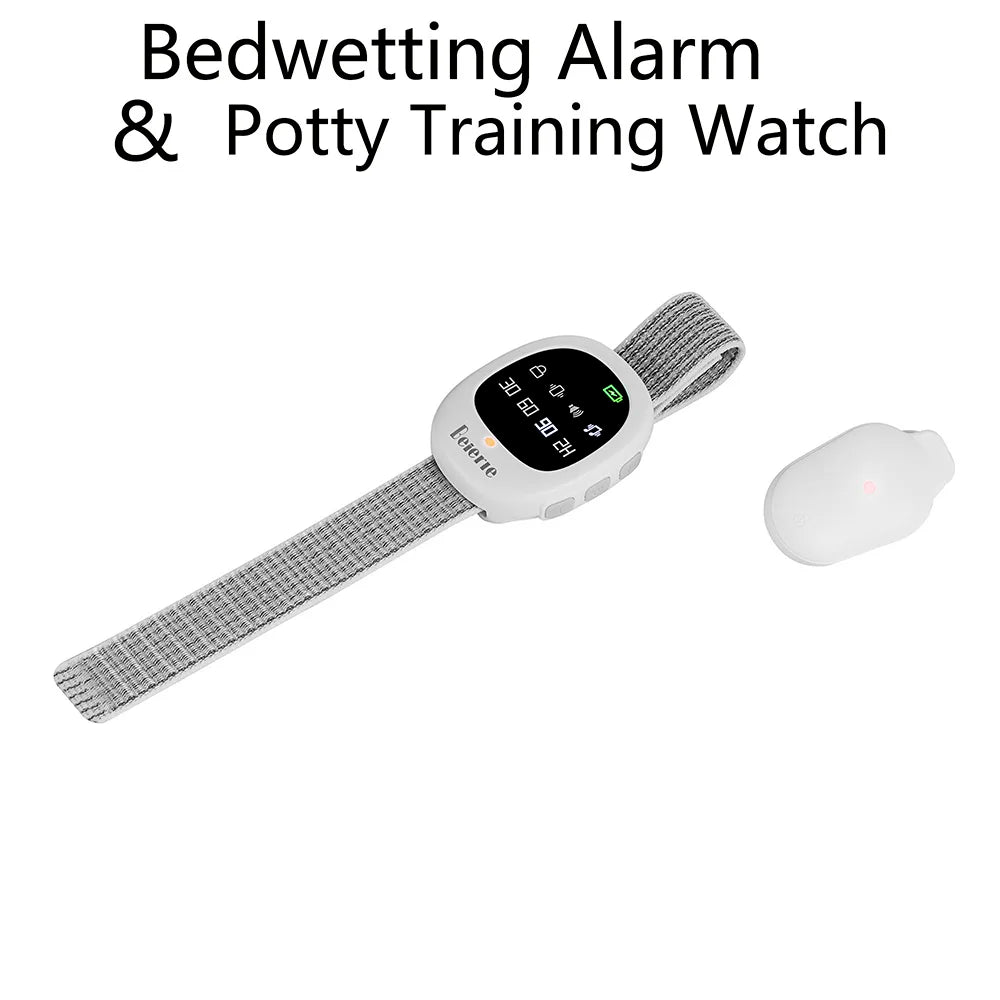 Baby Bedwetting Alarm Wireless Charging Wee Alarm Bedwetting Sensor for Kid Potty Training with Volume Vibration and Flash Light