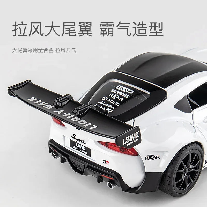 1:22 Toyota SUPRA Racing Car Model Alloy Diecasts & Toy Metal Vehicles Toy Car Model High Simulation Sound Light Kids Toys