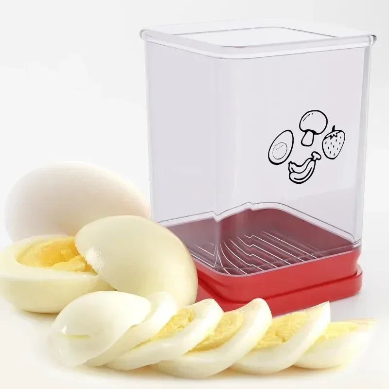 Strawberry Slicer - Fruit Slicer with Container - Pro Soft Food Chopper - Detachable Fruit Cutter Chopp gadget
