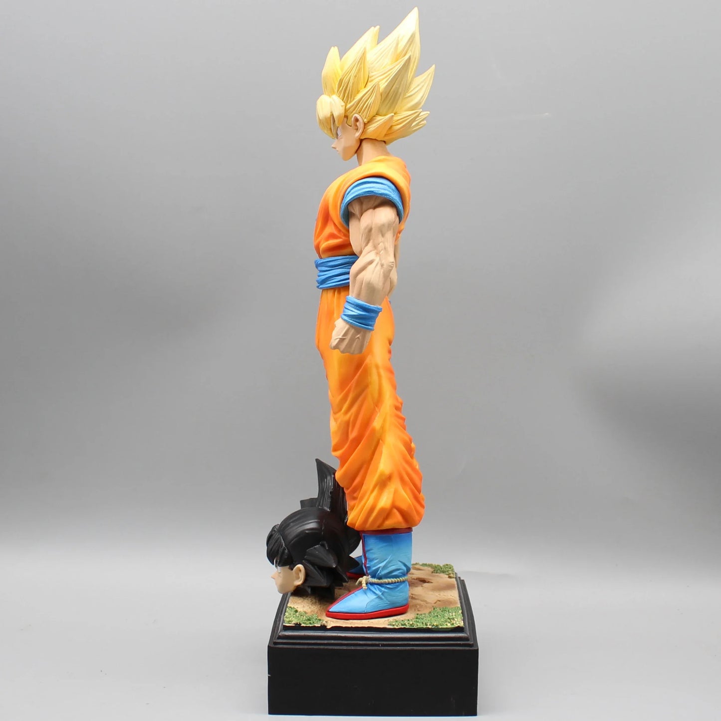 30cm Dragon Ball Z Figures Son Goku Anime Figure 2 Heads Kakarotto Super Saiyan Goku Pvc Statue Model Doll Collection Toys Gifts